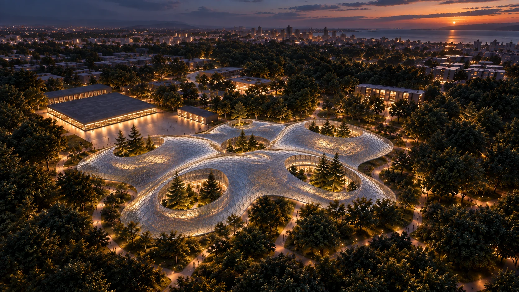 Night aerial view